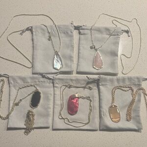 Kendra Scott set of five 5 barely worn long necklaces